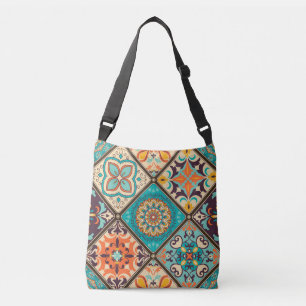 Colourful patchwork tile: Islamic motifs. Crossbody Bag