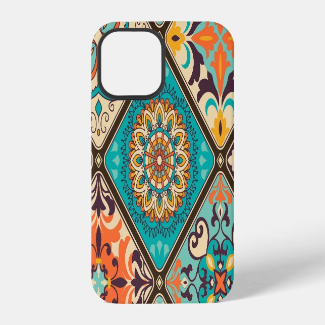 Colourful patchwork tile: Islamic motifs. iPhone Case (Back)