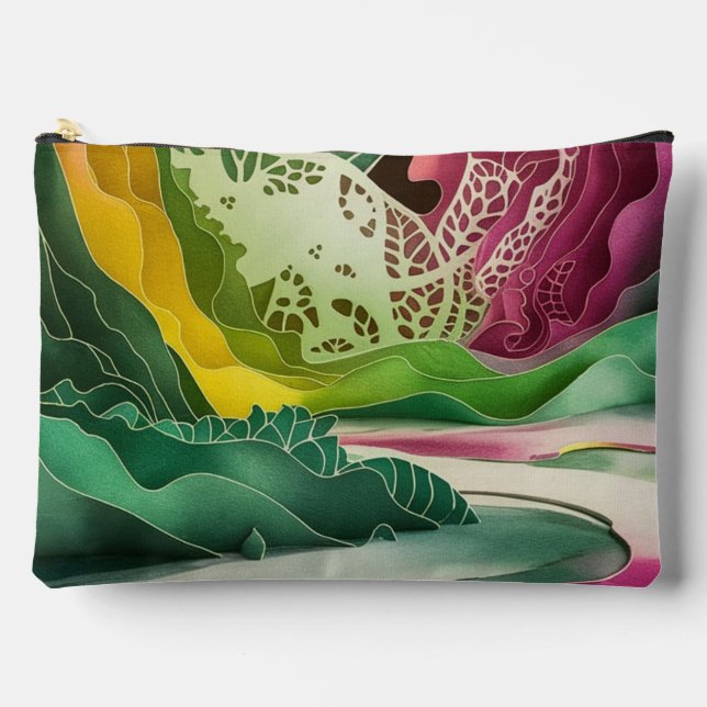 Colourful Path Accessory Pouch Travel Bag (Front)