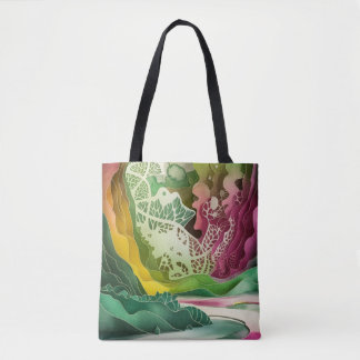 Colourful Path Shopping Errand Tote Bag
