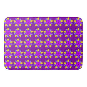 Colourful pattern bright spot in interior bath mat