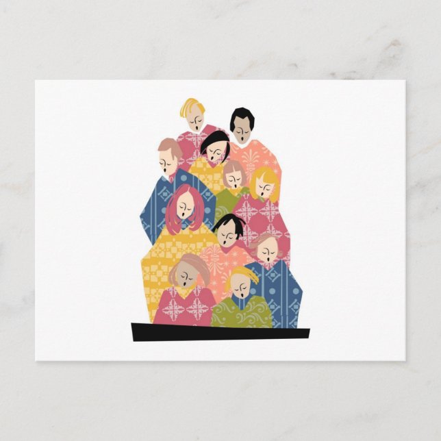 Colourful Pattern Choir Postcard (Front)