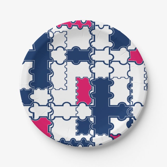 Colourful pattern , elegant paper plate (Front)