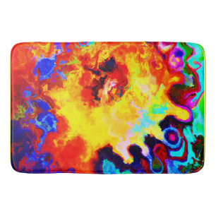Colourful Pattern Explosion Bath Mat