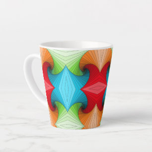colourful pattern latte mug
