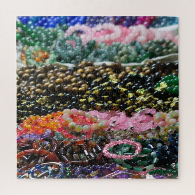 colourful pattern, made of fabrics, jigsaw puzzle (Vertical)