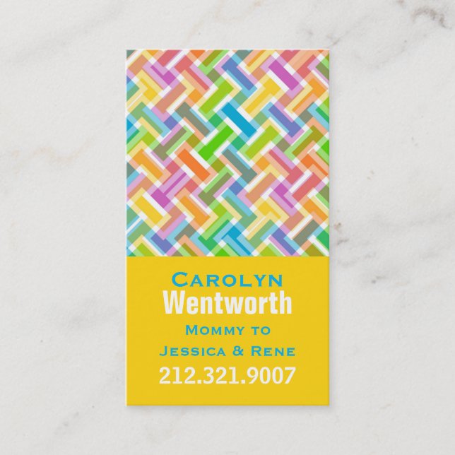 Colourful Pattern Mummy Networking Card (Front)