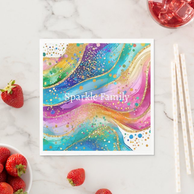 Colourful Pattern Napkins  (Insitu)