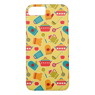 Colourful pattern of kitchen utensils iPhone 8/7 case