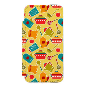 Colourful pattern of kitchen utensils incipio watson™ iPhone 5 wallet case