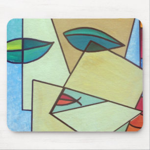 Colourful Pattern Peace Love Party Destiny Digital Mouse Pad
