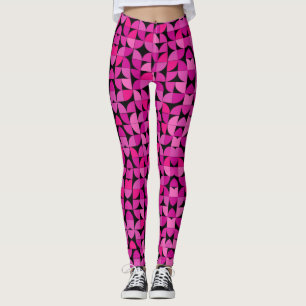 Colourful Pattern, Pink, Rose, Floral Pattern      Leggings