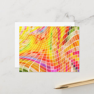 Colourful Pattern Postcard