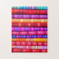 Colourful Pattern Puzzles Traditional Woven Textil