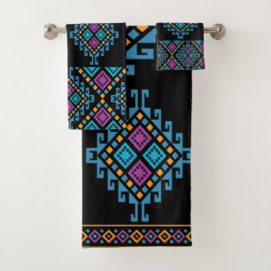 Colourful Pattern Southwestern Bath Towel Set