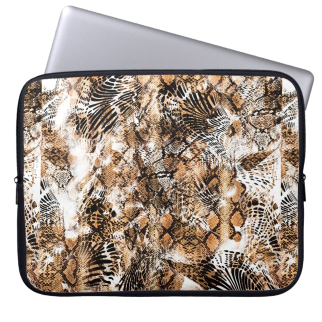 Colourful Pattern Study, Leopard, Zebra, Camouflag Laptop Sleeve (Front)