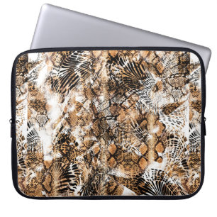 Colourful Pattern Study, Leopard, Zebra, Camouflag Laptop Sleeve