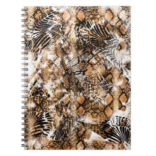 Colourful Pattern Study, Leopard, Zebra, Camouflag Notebook