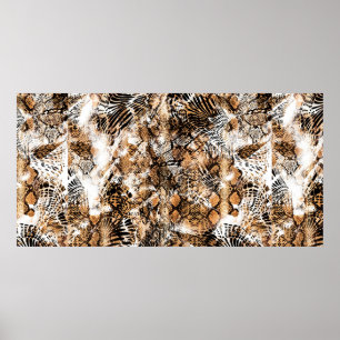 Colourful Pattern Study, Leopard, Zebra, Camouflag Poster