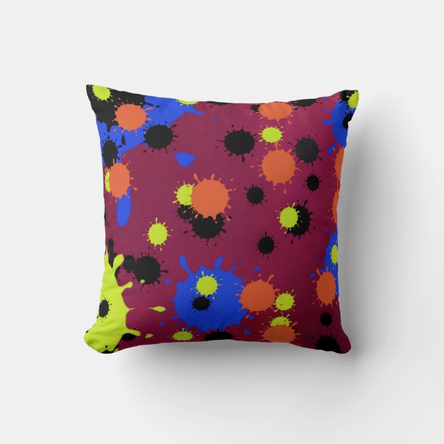 colourful pattern Throw Pillow (Front)