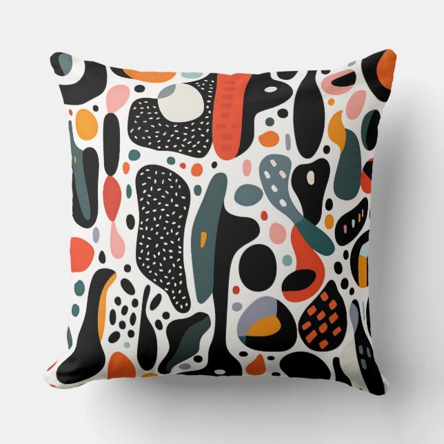 Colourful Pattern Throw Pillow (Front)