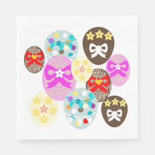 Colourful patterned Easter Egg Napkin