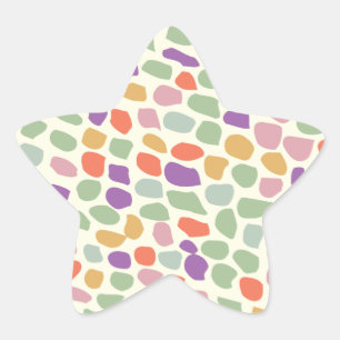 colourful patterned star sticker
