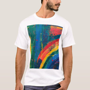 Colourful Patterned T-Shirt Vibrant Artistic Des
