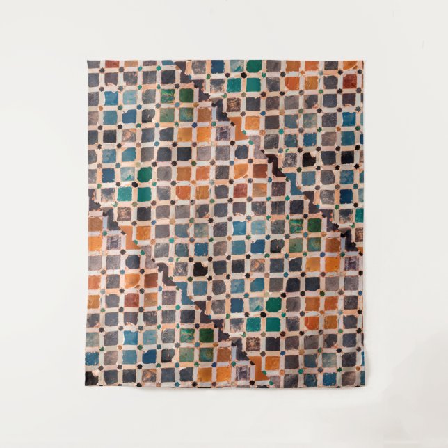 colourful patterned tiles tapestry (Front)