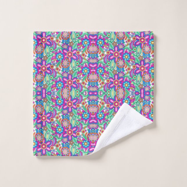 Colourful patterned towels (Wash Cloth)