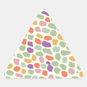 colourful patterned triangle sticker