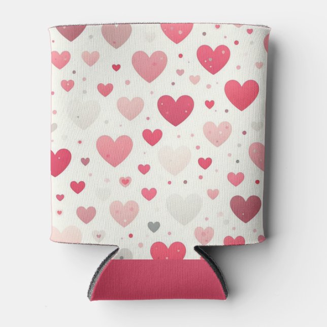 Colourful patterned Valentine's day heart Cooler (Front)
