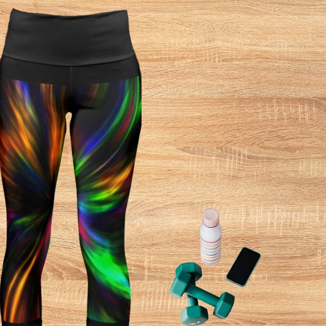 Colourful Patterns Galaxy Yoga Capri Leggings (Creator Uploaded)