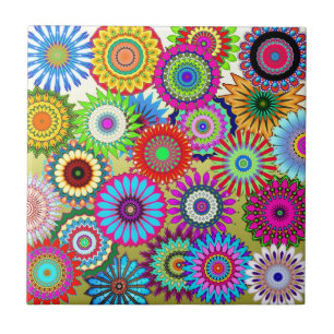 Colourful Patterns Kaleidoscopes Mosaics Ceramic Tile