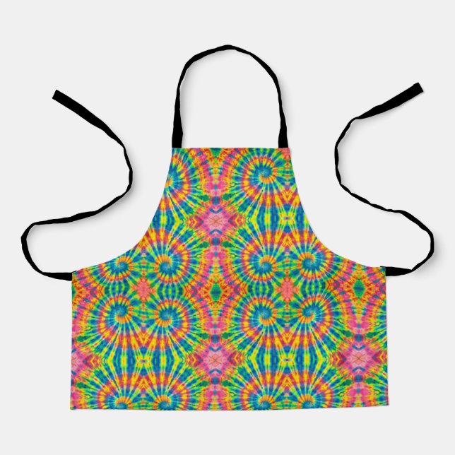 Colourful Patterns Tie-dye Hippie Apron (Front)