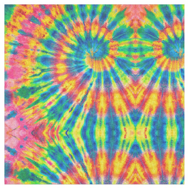 Colourful Patterns Tie-dye Hippie Fabric (Close Up)