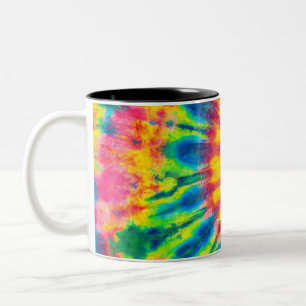 Colourful Patterns Tie-dye Hippie Two-Tone Coffee Mug