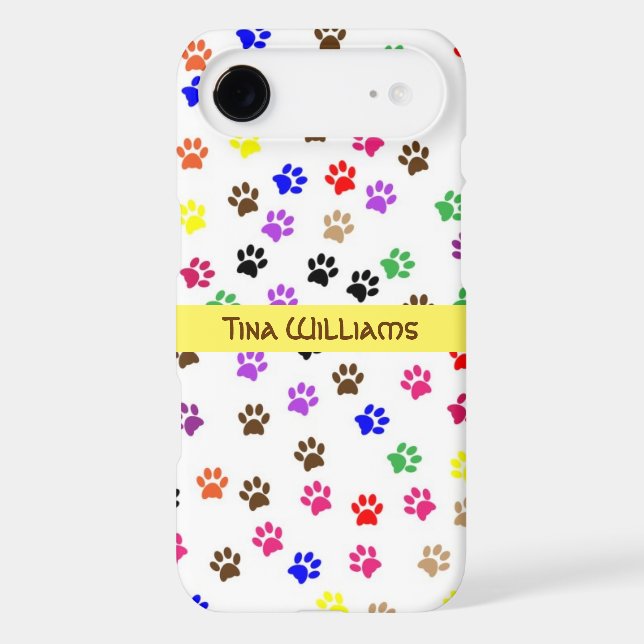 Colourful Paw Print Galaxy S4 Case (Back)