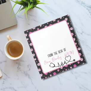 Colourful Paw print veterinarian doctor Notepad