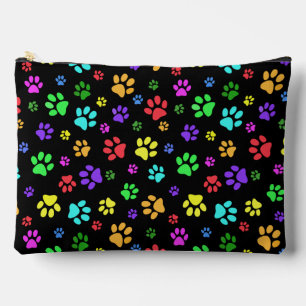 Colourful Paw Prints Design Accessory Bag