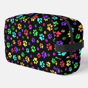 Colourful Paw Prints Design Dopp Kit Bag