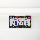 Colourful Paw Prints Design License Plate Frame
