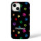 Colourful Paw Prints on Black