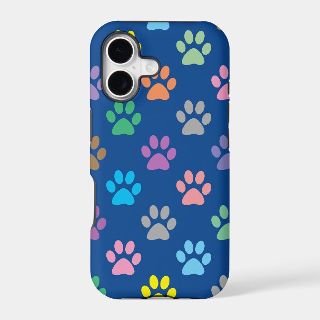 Colourful paw prints pattern (Back)