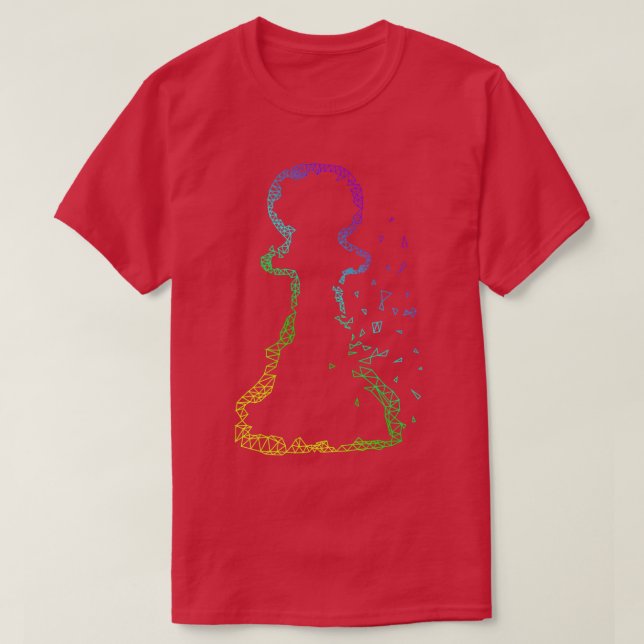 Colourful Pawn Chess Piece  T-Shirt (Design Front)