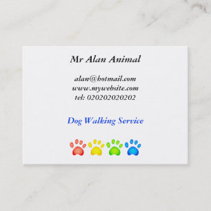 Colourful Paws, Business Card