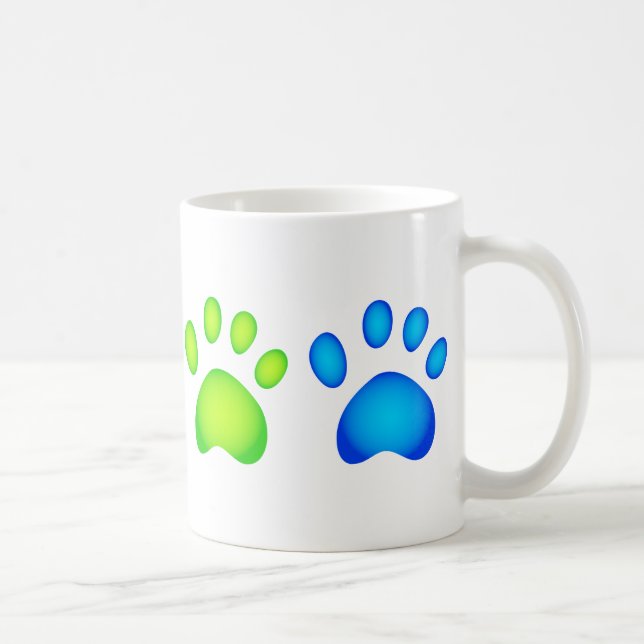 Colourful Paws Coffee Mug (Right)