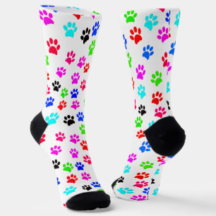 Colourful Paws Dog Lover Pet Lover Cat Lover Cute Socks