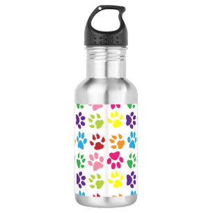 Colourful Paws, Dog Paws, Cat Paws 532 Ml Water Bottle