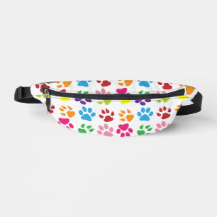 Colourful Paws, Dog Paws, Cat Paws Bum Bags